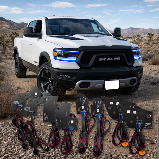 Lighting Trendz 2019+ Ram Mid Level 1500 RGBW DRL Board LED Kit - Custom main image